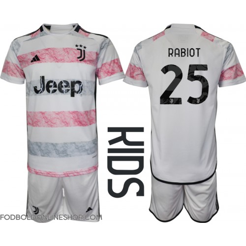 Juventus Adrien Rabiot #25 Udebane Trøje Børn 2023-24 Kortærmet (+ Korte bukser)
